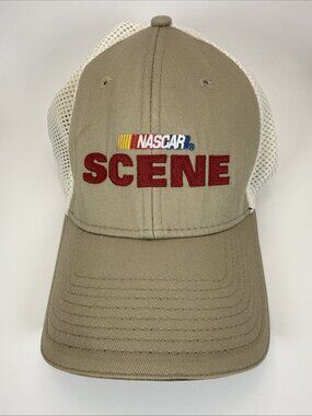 NASCAR SCENE Weekly Magazine Stock Car Racing Hat Cap Advertising NOS Flex